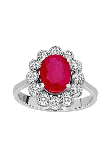 Sirius Pırlanta Ve Oval Yakut Taşlı Umay Yüzük 0842R0001