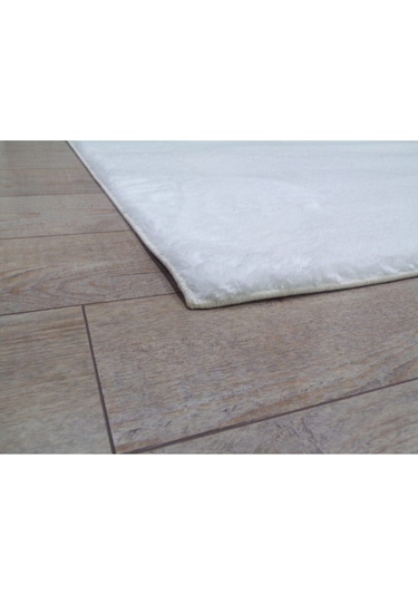Peluş Banyo Paspas Beyaz Beyaz
