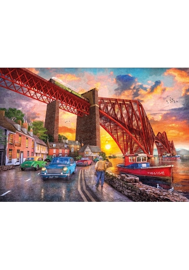 Ks Games 1500 Parça Forth Bridge At Sunset Life Under The Bridge Puzzle - Dominic Davison
