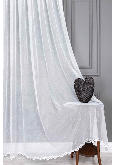 Evdepo Home Kullanıma Hazır Örme Tül Perde (540765923)