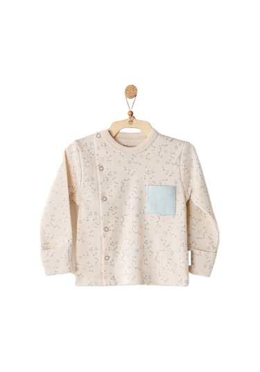 Andywawa Erkek Bebek Taş Rengi Yıldız Motifli Tekli Erkek Zıbın Ac23035 001