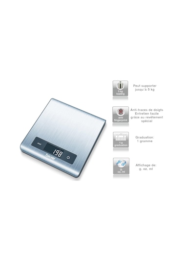 Beurer Ks 51 Mutfak Tartısı Terazisi 1 Gr Hassasiyet 5 Kg Kapasit