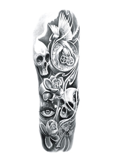 Youtek "su Kolay Geçici Dövme - Tam Kol Kılıfı Etkili, 40 Çeşit Desen, Su Geçirmez"