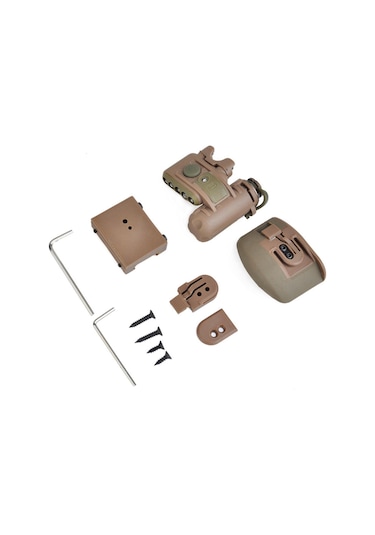 Suntek Taktik Avcılık Hayatta Kalma Sinyali Kask Işığı Led El Feneri Kahverengi