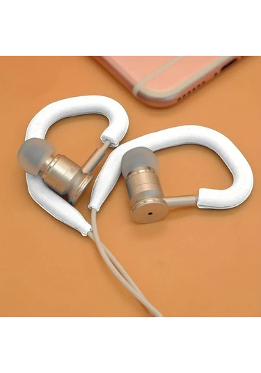 Fochsia Beyaz 10 Çift Yumuşak Silikon Kulak Askısı, Ağrı Önleyici Maske Kulak Koruma