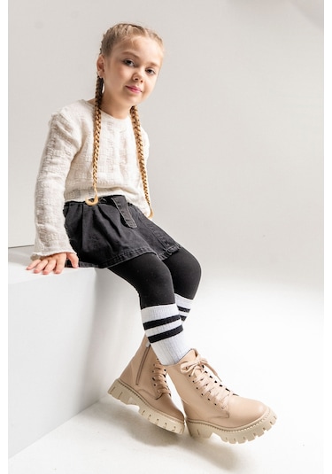 Mnpc Kız Çocuk Bej Hakiki Deri Suya Dayanıklı Postal 25k3b11066164 Bej