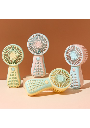 Li-ion Pil İle Mini El Tipi Vantilatörler, Kişisel Vantilatör Pembe+mavi