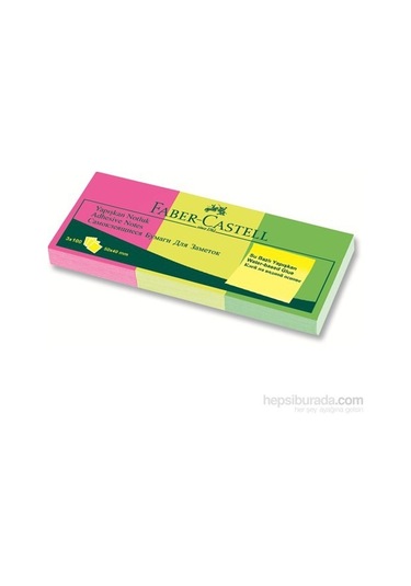 Faber-Castell Yapışkan Notluk 50X40Mm Karışık Fosforlu 3 Renk