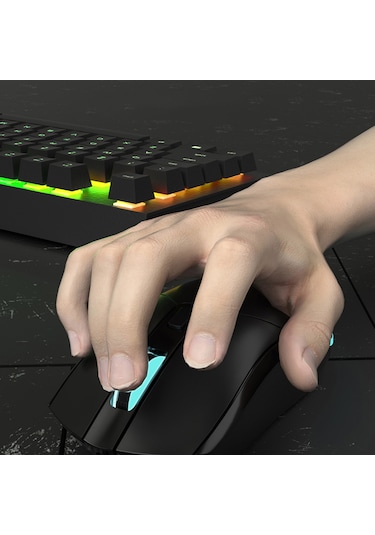 Lecoo MS120 USB Kablolu 2400DPI 4 Tuşlu RGB Optik Oyuncu Mouse