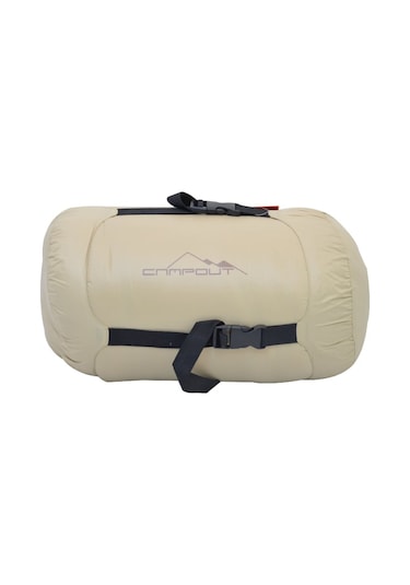 Campout Kaz Tüyü Uyku Tulumu Krem Beyaz