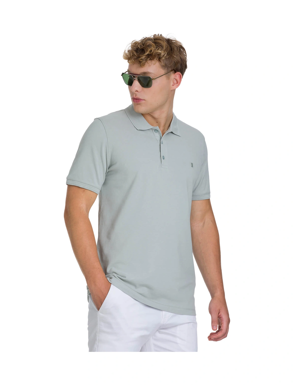 Hatemoğlu Yeşil Regular Fit 100% Pamuklu Polo Yaka Tişört 35227 608381
