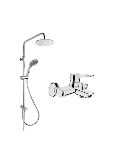 Artema Solid S Banyo Batarya + System Rain Ls25 Tepe Duş Kolonu