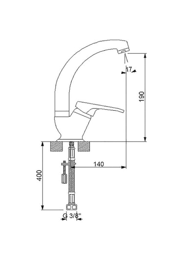 Newarc Smart Krom Lüks Kısa Borulu Eviye Bataryası 142731k Krom