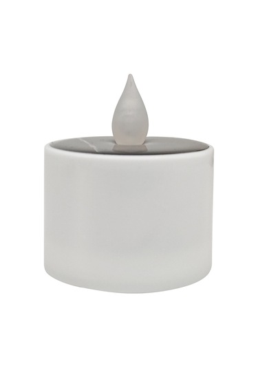 Hfambition 6 Adet Güneş Enerjili Fakatlı Mumlar, Dış Mekan Dekorasyonu, Partiler İçin Canlı Parıltı Efekti, Soğuk Beyaz Flşer Soğuk Beyaz