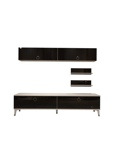 Decoraktiv Eko 5 Mdf Std Gold Tv Ünitesi Tv Sehpası Beyaz - Siyah