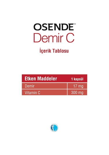 Osende Demir C - Demir Ester C Vitamini 60 Kapsül