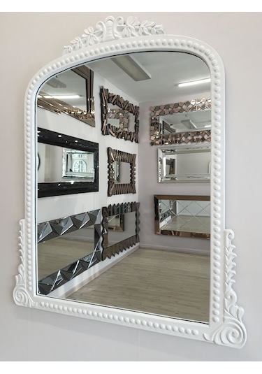 Ayna Denizi Lady White Model Beyaz Renk Dekoratif Ayna