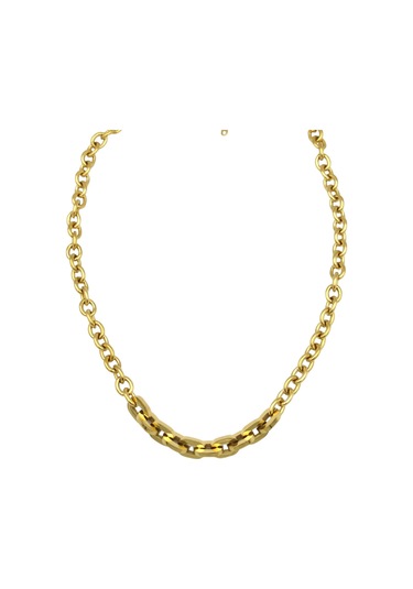 Çelik Zincir Kolye Beyaz