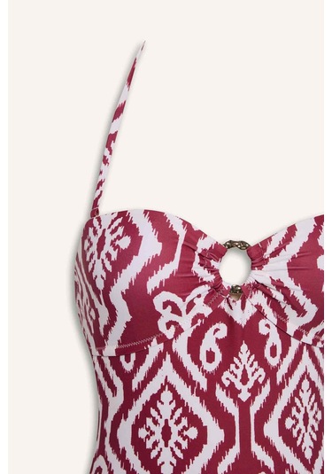 Defacto Etnik Desenli Boyundan Askılı Mayo-fall İn Love E3296ax25smbr285 Bordo