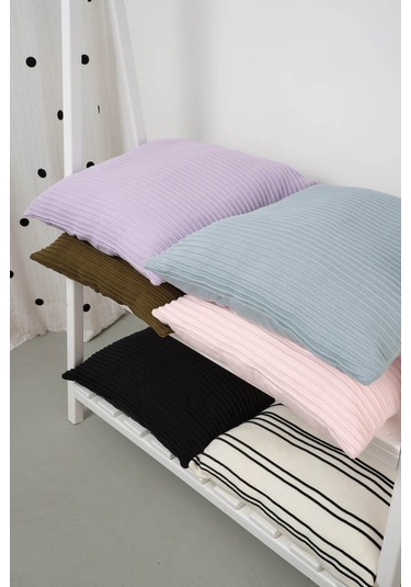 Peraluna Free Pıllow %100 Organik Pamuk Triko Yastık Kılıfı 60x60 Cm Lila - Lila
