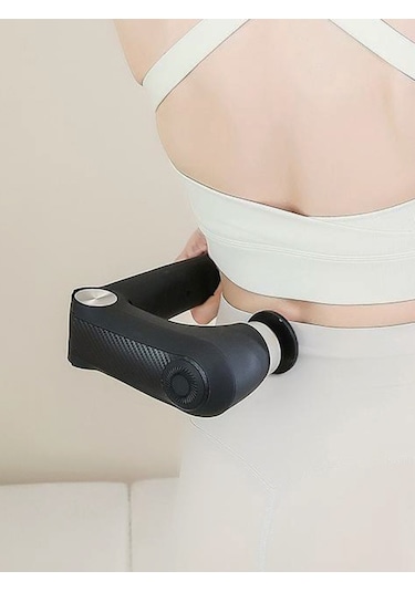 7go 7gmg1 Katlanabilir Sıcak & Soğuk Başlıklı Masaj Aleti 9 Kademeli, 10 Farklı Başlık, 1800mah Li Siyah