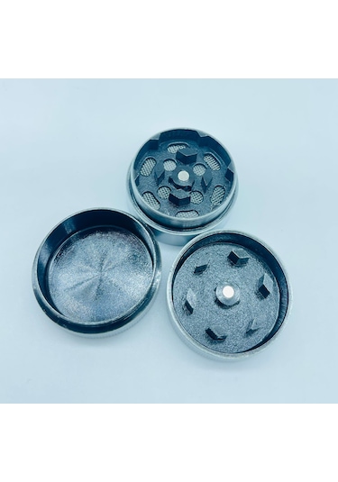 Çelik Metal 3 Parça Tütün Öğütücü Kabartmalı Desenli Grinder 30 MM