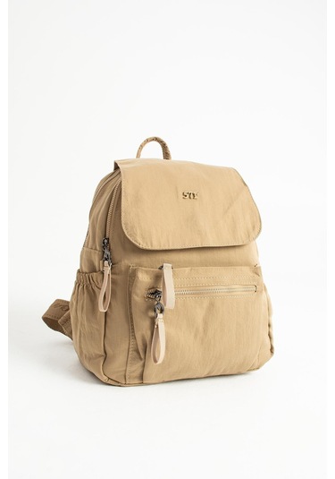 Yumuşak Dokulu Ultra Hafif, Esnek Ve Su Geçirmez Polyamid Kumaş Sırt Çantası Vizon Model: 571-13-14b Vizon