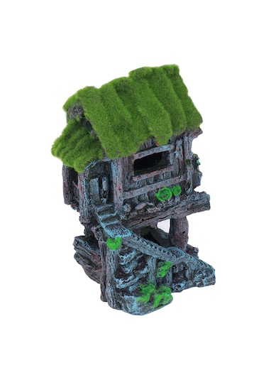 Maiyame Akvaryum Reçine Pavyonu Süslemeleri Canlı Gerçekçi Detaylar Güvenli Reçine Balık Tankı Pavyonu Dekorasyon İçin Peyzaj 30