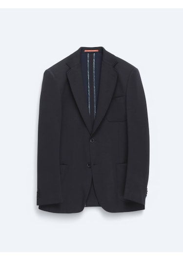 Kip Lacivert Düz Modern Fit Örme Takım Elbise Lacivert