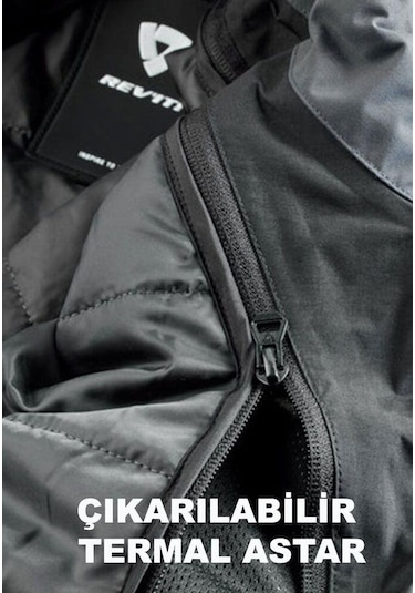 Rev'ıt Quantum 3 H20 Korumalı Motosiklet Montu Siyah Açık Gri