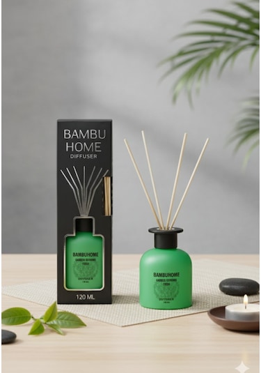 Oda Ofis Ortam Kokusu Saklı Bahçe 120 Ml Bambuhome Dıffuser Bahçe