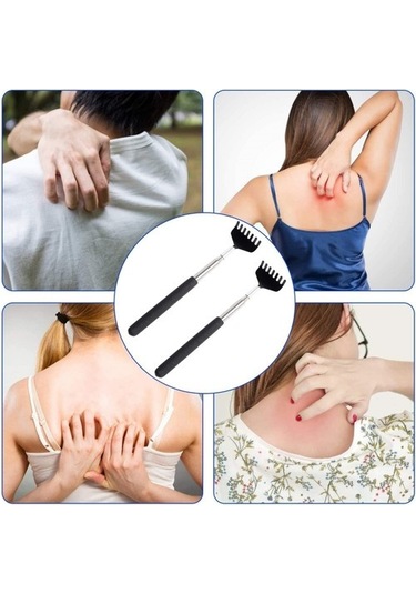 Neler Geldi Neler 2 Adet Teleskobik Sırt Kaşıyıcı Metal Kaşağı Kaşıma Aleti Uzayan Sırt Kaşıma Aparatı 4ltbrs Çok Renkli