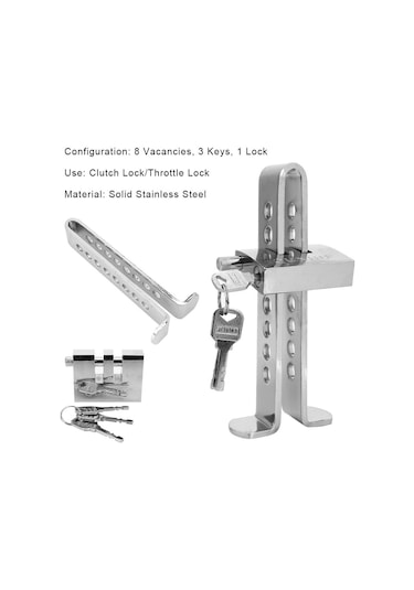 Araba Aksesuarları Çelik Paslanmaz Otomatik Fren Pedalı Kilidi Evrensel Araba Debriyaj Kilidi Gaz Hızlandırıcı Güvenlik Anti-hırsızlık Aracı