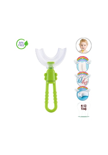 Mas Lord U Tipi Yeni Nesil Diş Fırçası - Yeşil - Kelebek Model  6-12 Yaş