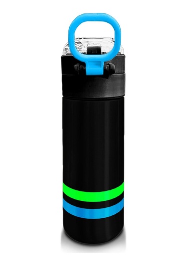 Coral High Kids Siyah Pipetli Ve Direkt İçim Çelik Termos 500 Ml 31929 Siyah - Yeşil