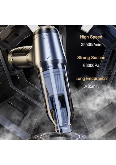 Suıtu Araç Kablosuz Islak Ve Islak Şarjlı El Süpürgesi, Stil: Temel Siyah