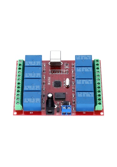 Konesam 8 Yollu 12v Usb Kontrollü Bilgisayar Röle Modülü - Stabil Bağlantı, Çift Güç Girişi, Wın7/xp Desteği