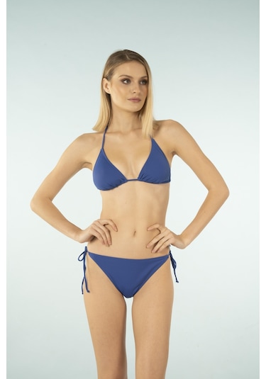 Estiva Üçgen İpli Bikini Takımı - Saks Çok Renkli