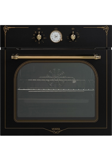 Vestel AF-7688 RS Rustik 70 L Ankastre Fırın Siyah