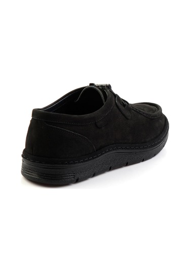 Siyah Hakiki Deri Erkek Casual Ayakkabı E01070020601 Siyah