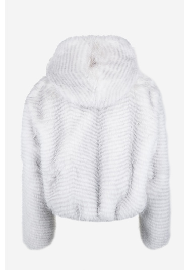 Valmenti Kadın Tekstil Beyaz Mont 616 5251 Bn Pls Mont Sk24/25 Beyaz Pelus Beyaz