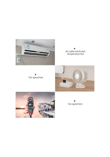 Springsun Mini Dijital Anemometre El Tipi Rüzgar Hızı Ölçüm Cihazı Wt816a Pilsiz