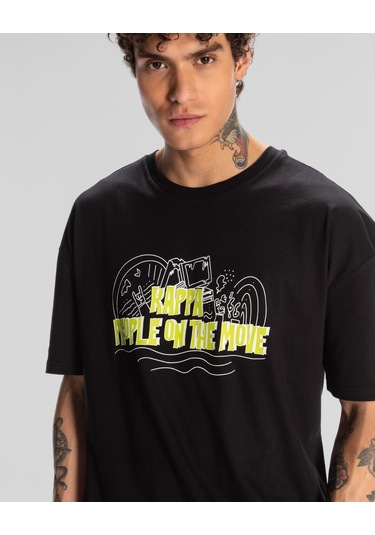 Kappa Logo Fred Erkek T-shirt-siyah Siyah