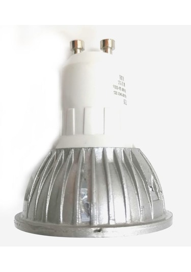 3W Gu10 Beyaz Kasa Çanak Led Ampul Kırmızı