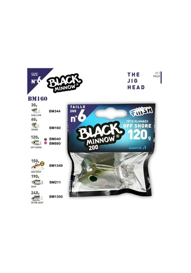 Fiiish Black Minnow Bm200/6 1x Jig Head Ağırlık Gr : Bm1350 240gr
