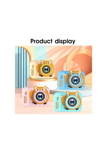 Vkemall Kız Çocukları İçin 20mp Çift Kameralı 720p Video Çekici, 2.0 İnç Ekran, 4x Zoom, Dahili Pil,  Oyuncak Kamera Pembe