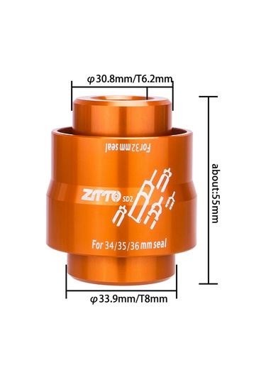Jeemson Mtb Amortisör Fork Lastik/toz Kapak Yükleme Aracı - 32/34/35/36mm Uyumlu Siyah Plasti K Bakım Aleti Çok Renkli