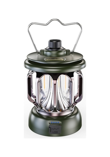 Usb Şarjlı 5800mah Kamp Lambası - 3 Renk Sıcaklığı, Telefon Şarj Özellikli Taşınabilir Çadır Aydınlatması Yeşil Yeşil