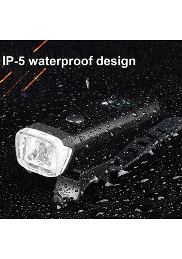Forte Gt 6135 Bisiklet Feneri Usb Şarjlı Far 6 Modlu Bisiklet Ön Işık Siyah Siyah