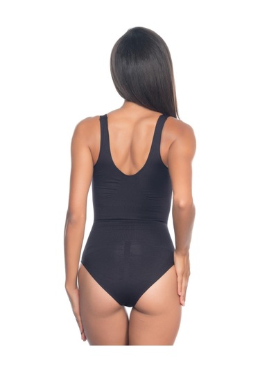 Siyah Mı Emay 2018 Kalın Askılı Body Korse Siyah